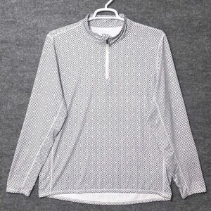 1764 Mens Golf Performance 1/4 Zip Pullover Long Sleeve Shirt Size L Geometric
